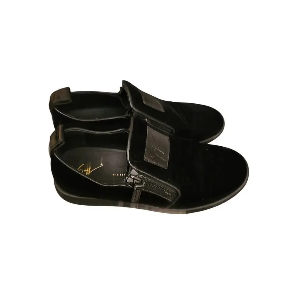 Giuseppe Zanotti sz 40  Conley Zip black velvet loafers mens sz 7